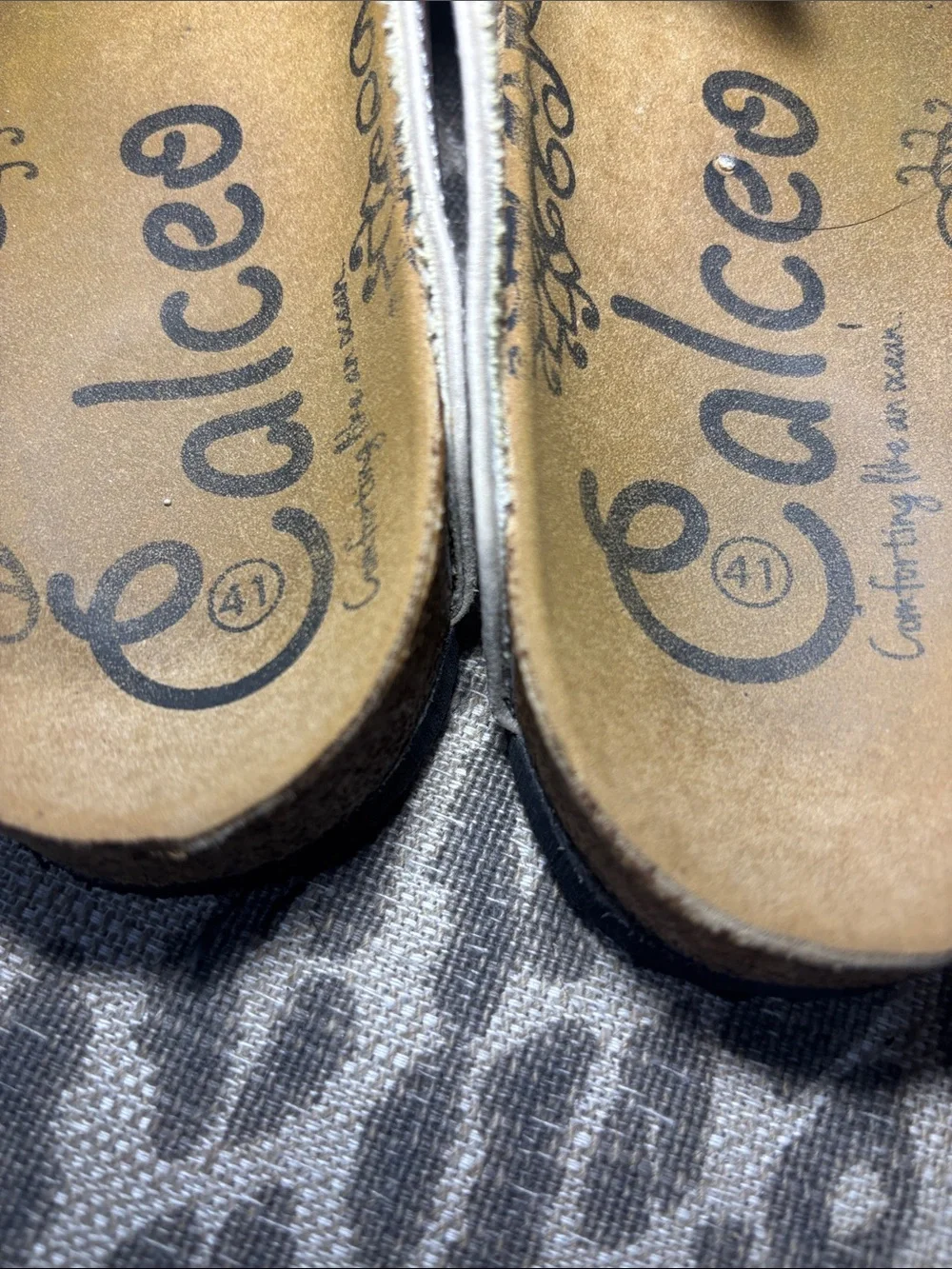 Calceo leather clogs penguin print mismatch cute casual shoes size 41 womens 10 - Picture 7 of 11